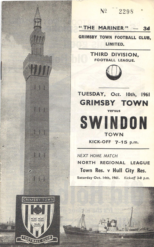 <b>Tuesday, October 10, 1961</b><br />vs. Grimsby Town (Away)